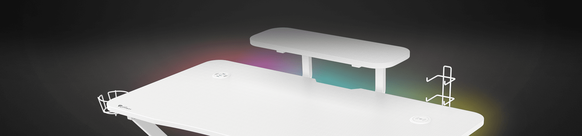 HOLM 320 RGB - BÍLÝ HERNÍ STŮL