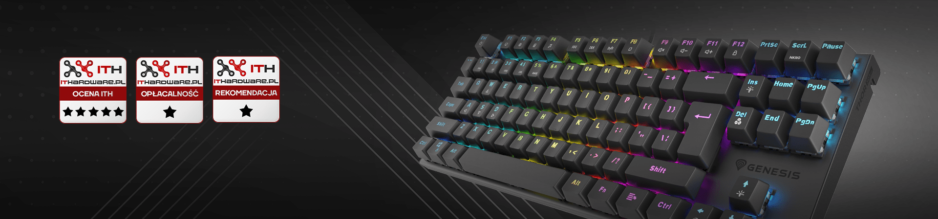 Genesis Thor 303 TKL Black s 3 oceněními od IThardware!