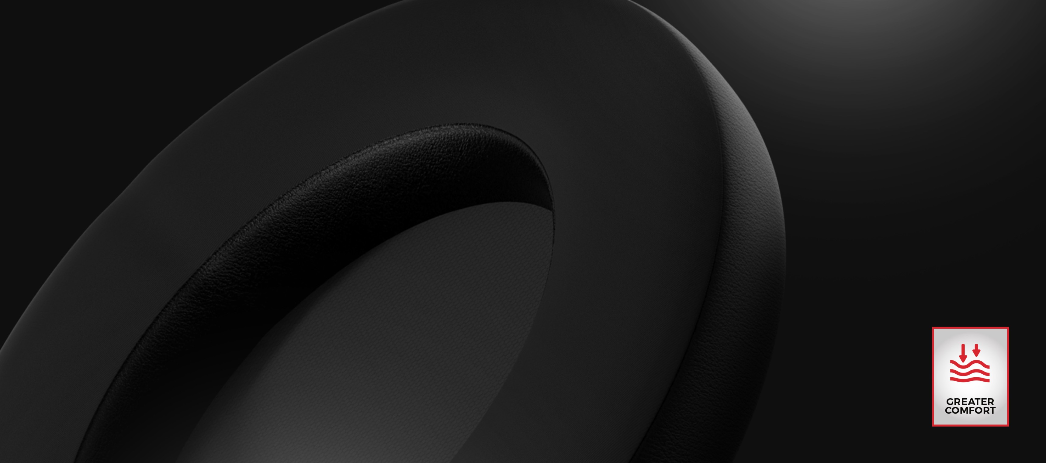 Detailní záběr na hybridní náušníky Genesis Toron EP01 s elegantním černým designem pro pohodlí a styl.