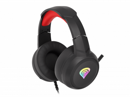 [OUTLET] HEADSET GENESIS NEON 200 WITH MICROPHONE RGB ILLUMINATION BLACK-RED (DAMAGED PACKAKING)-3