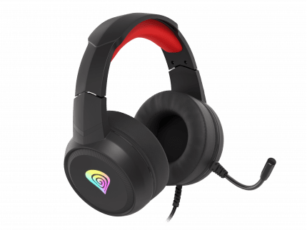 [OUTLET] HEADSET GENESIS NEON 200 WITH MICROPHONE RGB ILLUMINATION BLACK-RED (DAMAGED PACKAKING)-5